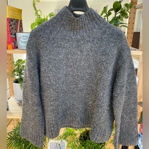 H&M chunky mock neck wool alpaca blend sweater